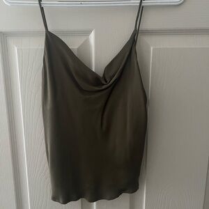 Zara semi cropped silky top